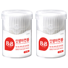 B&B 新生兒棉花棒 210支, 2盒