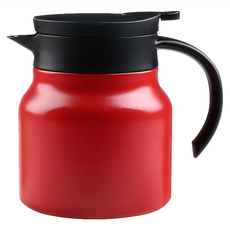 316不鏽鋼茶水分離大容量保溫燜茶壺 800ml 多層隔熱設計 保冷 茶品悶泡口感醇厚, 紅色, 1L, 1個
