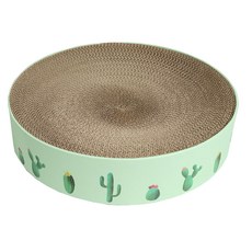 FOSO 仙人掌貓抓板 耐磨瓦楞紙貓抓板 圓弧造型貓抓窩 底部加重不易滑動, 仙人掌, 1入