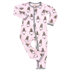 baa baa sheepz 抱抱羊 羊樂園雙拉鍊長袖連身衣 95%天然竹纖維