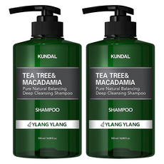 KUNDAL 昆黛爾 茶樹澳洲堅果控油洗髮精 Ylang Ylang, 500ml, 2瓶