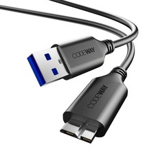CODEWAY USB-A 公 to Micro B 3.0 高速傳輸線, 黑色, 1m, 1條