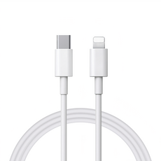 Timo 優質TPE 傳輸充電線 Type C-Lightning 20W, 100cm, 白色, 1條