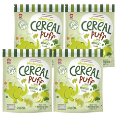 APPLE MONKEY 愛啵寶寶 象象泡芙麥片 全穀 適合12個月以上寶寶, 青蘋果花椰菜, 50g, 4包