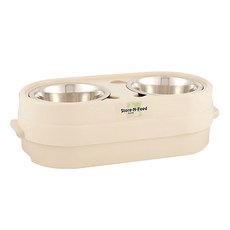 durapet 寵物碗兼飼料儲存桶 S 雙碗設計 寵物餵食好幫手, 1個