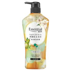 Essential 逸萱秀 香氛精油修護洗髮精 英國梨&百合, 0矽靈添加, 摩洛哥堅果油修護配方, 700ml, 1瓶