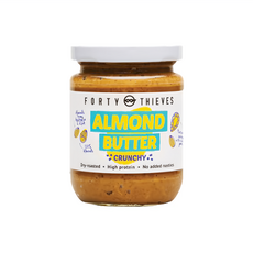 FORTY THIEVES 100%杏仁抹醬 顆粒 嚴選帶皮杏仁 高纖維 無防腐劑, 235g, 1罐