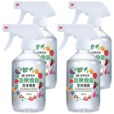 台塑生醫 Dr's Formula 蔬果食器潔淨噴霧, 400ml, 4瓶