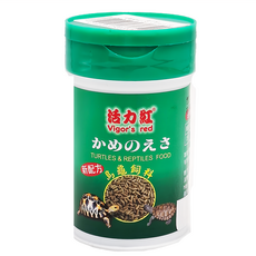 Vigor's red 活力紅 烏龜飼料 條狀飼料 兩棲爬蟲類飼料, 45g, 營養均衡, 1瓶