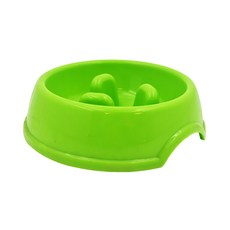 effi cat 寵物迷宮慢食碗, 黃色/綠色 顏色隨機, 1個