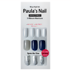 Paula's Nail 寶拉美甲 秒貼美甲 30片 湛藍星空, 1組
