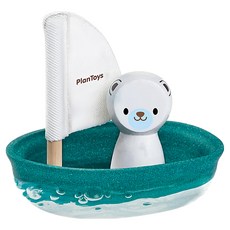 PLAN TOYS Sailing Boat 帆船, Polar Bear 北極熊 多色, 1個