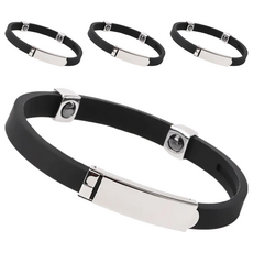 可調節負離子矽膠手環 防水防塵按摩磁石無線靜電, 4個