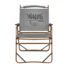 KZM OUTDOOR 個性迷你木紋折疊椅, 水泥灰, 1個