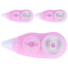 sun-star mitte霧透迷你修正帶 蘭茵紫 迷你便攜 霧透外殼 滑順好用, 3個