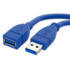 POLYWELL 寶利威爾 USB 3.0 A公 To A母 50cm 藍色, PW15-W45-Q005, 1條, 0.5m
