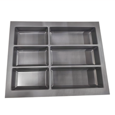 AGOfORM 刀叉盤 適用於寬度450mm抽屜 380 x 483mm, 灰色, 1個
