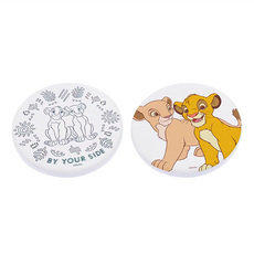 收納王妃 迪士尼獅子王珪藻土杯墊, 辛巴&娜娜 白色, 1個