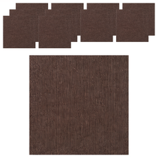 MCK 魔毯王國 M100系列 可機洗家用防滑拼接地毯 Set 11片, 30x30cm, 免膠自吸, 自由剪裁隨意拼接, 可吸塵/可手洗, 300 x 300 x 5.5mm, 棕色