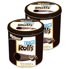 Richoco Big Rolls Choco 巧克力蛋捲, 330g, 2罐