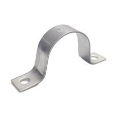 新多多小舖 2吋加厚白鐵雙邊管夾 水管固定夾 五金零件 DIY必備, 7.4 x 7.4 x 2.4cm, 1組