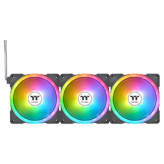 曜越 SWAFAN EX14 ARGB Sync 正反轉水冷排風扇 3個, 可替換扇葉設計, CL-F168-PL14SW-A, 黑色, 1組