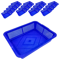 百貨King 400公文林/置物籃/收納籃, 38.8 x 31 x 10cm, 藍色, 18個