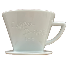 CAFEC 有田燒 陶瓷扇形濾杯, 1個, 白色, 1-2杯份