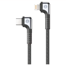 畢亞茲 PD彎頭快充編織傳輸線 TYPE-C 尼龍編織, 1.5m, 黑色, 1條