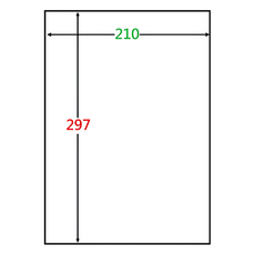 鶴屋 A4防水撕不破彩噴標籤 JW210297 297 x 210mm 白色, 1格, 20張