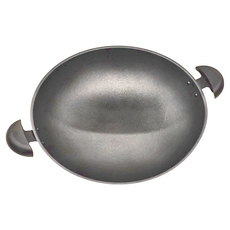 Q'PILOTER 派樂 備長炭深炒鍋 鈦複合金屬及備長炭 台灣製, 42cm, 1組