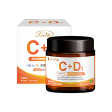 Lovita 愛維他 緩釋型維他命C粉+D3, 50g, 1罐