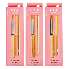 E.L.G 依洛嘉 日夜雙護草本潤色護唇膏 蜜誘粉橙, 1.5g, 3支