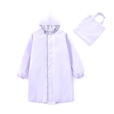 愛北鼻 親子同款加厚防水雨衣 附贈收納袋 多種尺寸可選, 紫色, 2XL碼-建議130-140cm, 1入