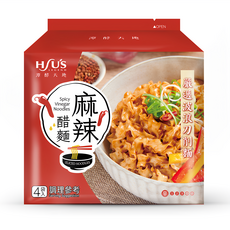 HSU'S LEGEND 潭酵天地 麻辣醋乾麵 114g, 4包