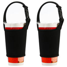 環保手提多用途防燙杯套 2個, 黑色