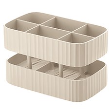 guzzini ECO 廚房餐具瀝水收納架, 100%消費後回收塑料製成, 抗菌保護, 2層, 米色, 1個