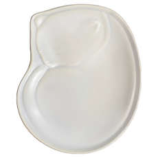 佐和陶瓷 白茶 日本制, 貓型, 1個