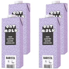 MOELK 德國 咖啡大師無糖燕麥奶, 原廠獨家配方添加天然椰子油, 無麩質無大豆無堅果, 低卡, 1L, 4瓶