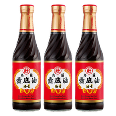 丸莊醬油 壼底油膏, 嚴選台灣黑豆,特選黃豆, 減鹽配方, 500g, 3瓶