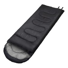 Tamsaa 木乃伊型露營睡袋 四季適用 220 x 80cm 輕巧保暖 舒適透氣, 1個, 黑色