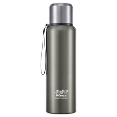Miyaco 米雅可 Koruto 316不銹鋼真空保溫瓶, 台灣製造精品, 雙層真空保溫保冰, SGS檢驗合格, 耐酸鹼耐腐蝕, 鈦灰色, 1.2L, 1個