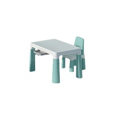 哩哩摳摳 lilikoko 可增高書桌椅組 兒童學習桌椅 高度可調 附收納抽屜, 1入, 綠