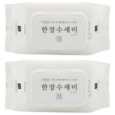 Salrimbichaek 抽取式一次性清潔巾, 白色, 40張, 2包