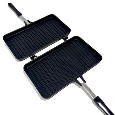 CAPTAIN STAG 鹿牌 鑄鋁雙層熱壓吐司 波浪形 UG-3081, 1個, 36cm