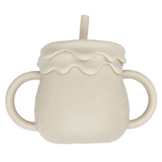 矽膠兩用維尼蜂蜜水杯 13.6 x 8.5 x 12 公分, 250ml, 1個, 淡奶色