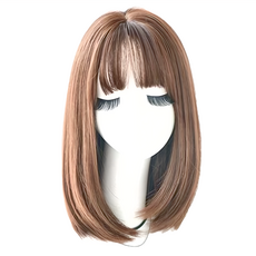 魔髮樂 韓系中長髮 全頂假髮 H6104 髮長40-45CM, 巧克力, 1個