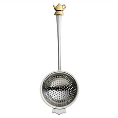 SALUS 佐藤金屬 茶壺柄 濾茶器, 304不鏽鋼, 日本產, 160 x 55 x 20mm, 1個