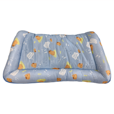 Dogfeet 極致涼感床, 高彈度PP棉, 柔軟蓬鬆, 台灣製造, L 78 x 68 x 6cm, 水豚藍, 1個