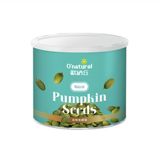 O'natural 歐納丘 純天然南瓜子, 低溫烘焙, 無添加, 口感酥脆涮口, 營養豐富, 純素, 200g, 1罐